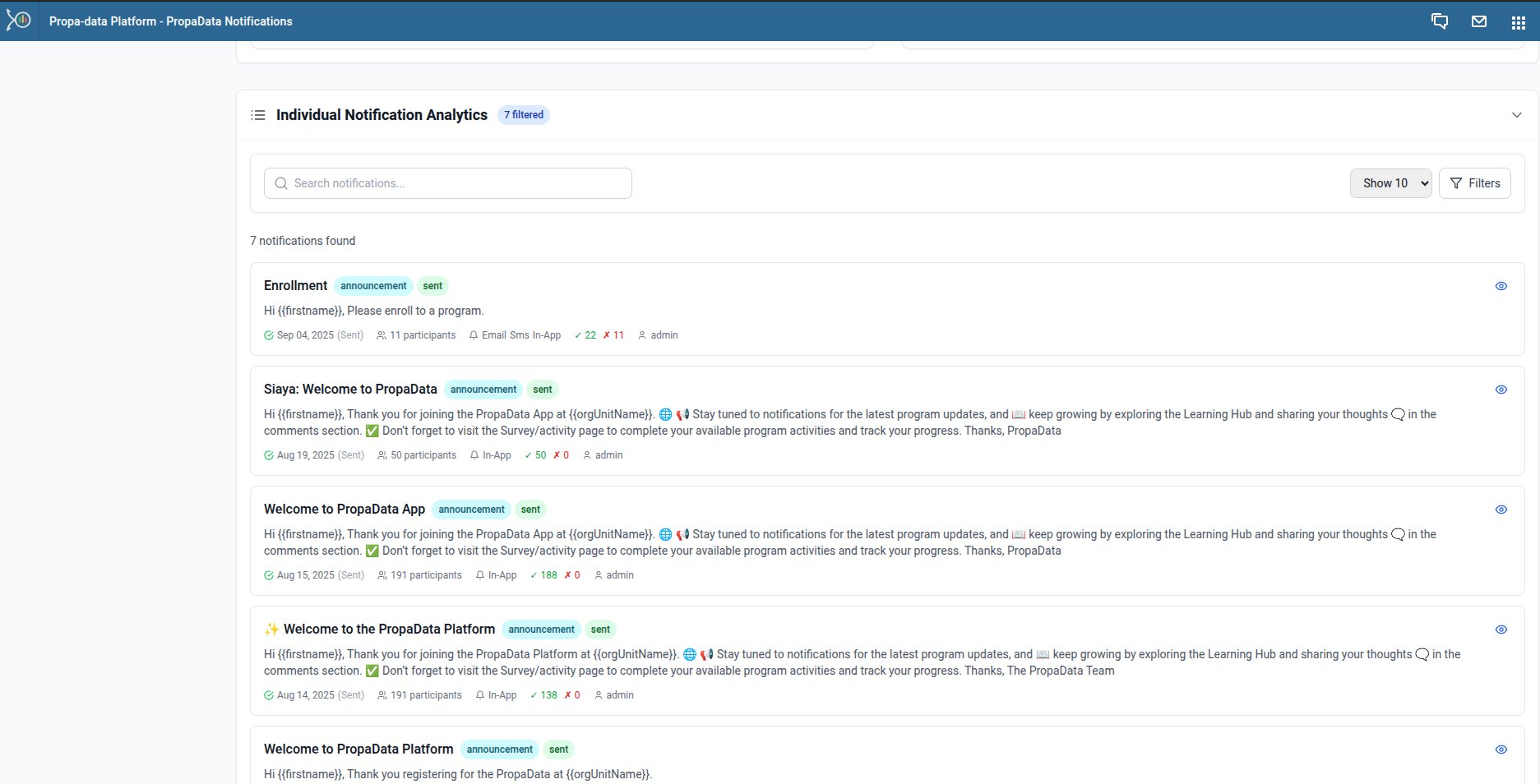 Individual Notification