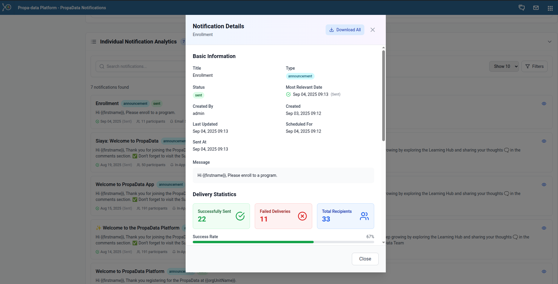 Notification Details