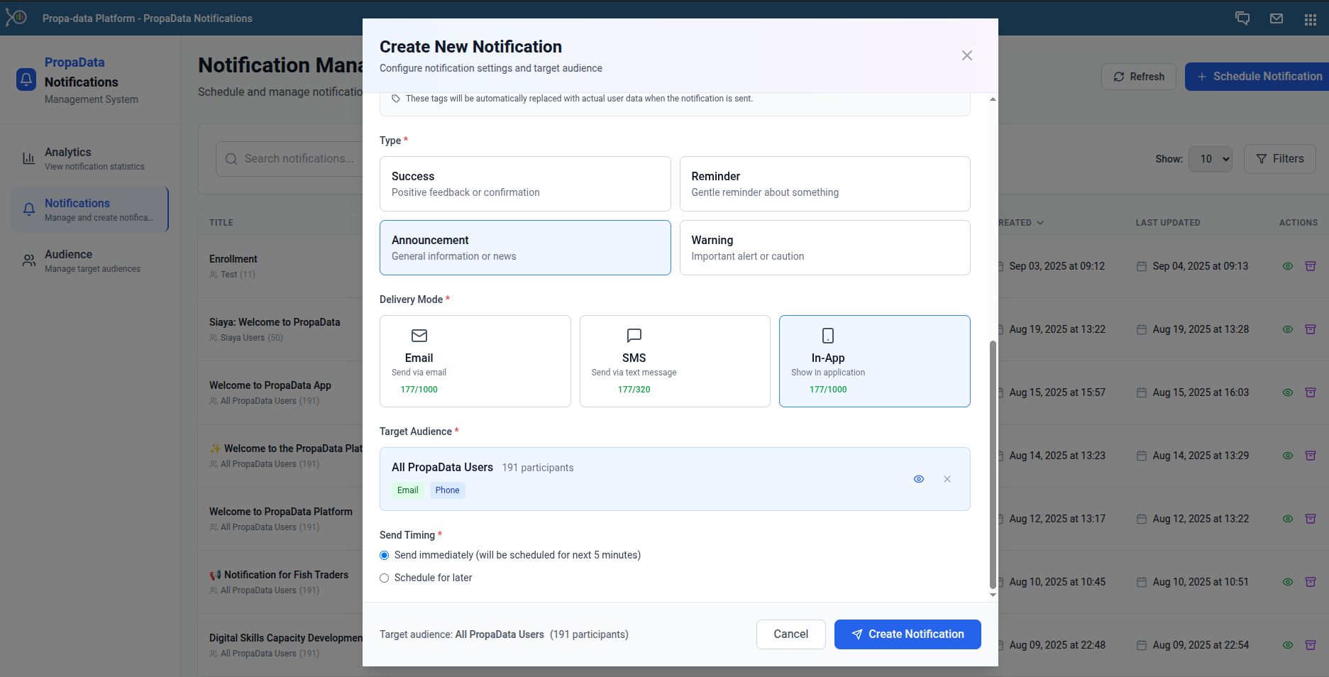 Notification Settings