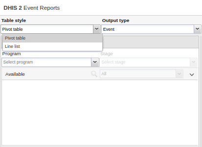 Events Report App Types