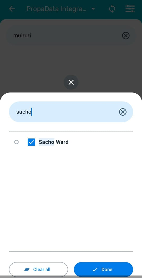 org unit search by ward